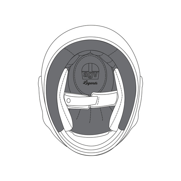 AGV CROWN PAD X3000 ASIAN FIT (M) - PREMIUM BLACK